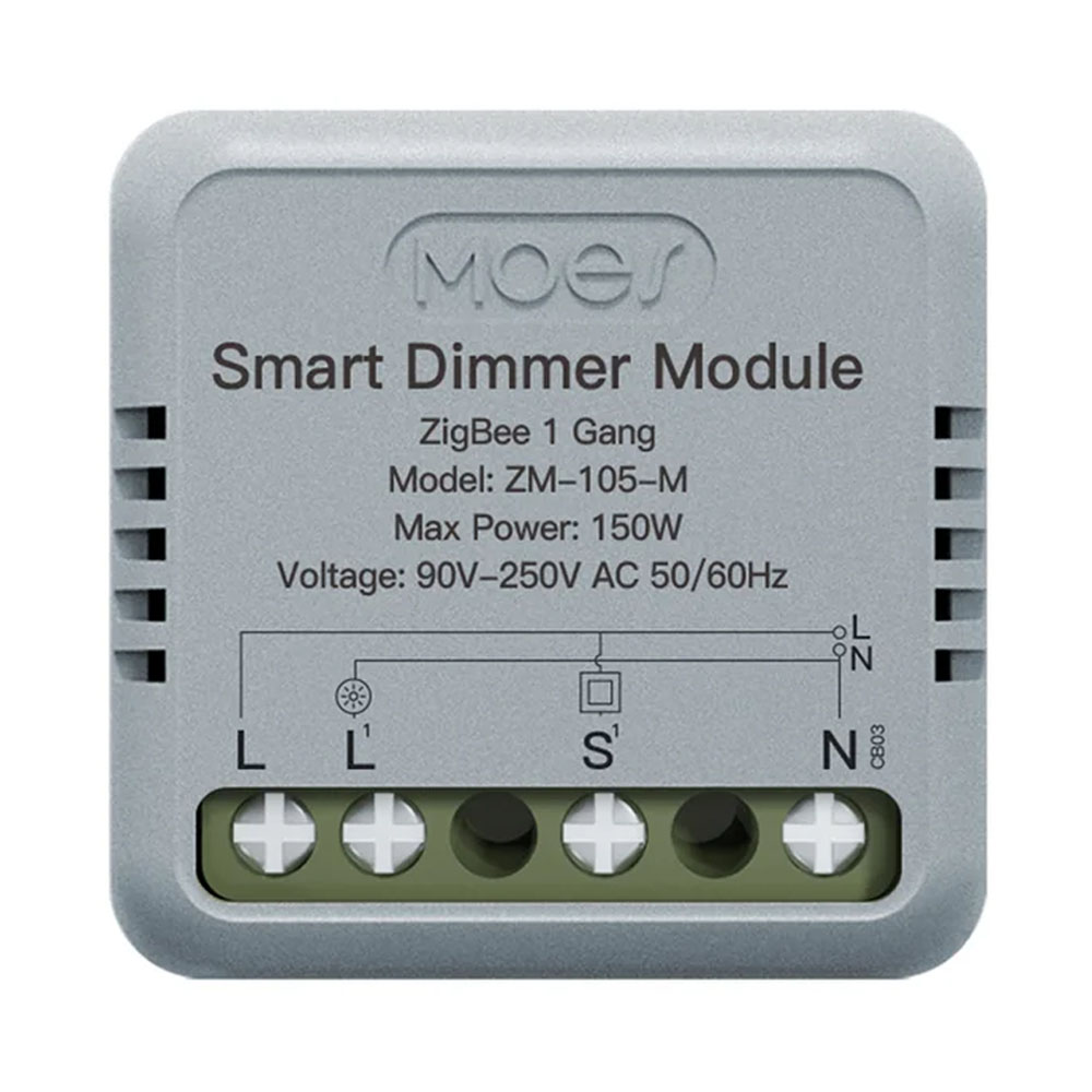 Interruptor de Luz Inteligente Moes ZM-105-M Zigbee 1 Gang