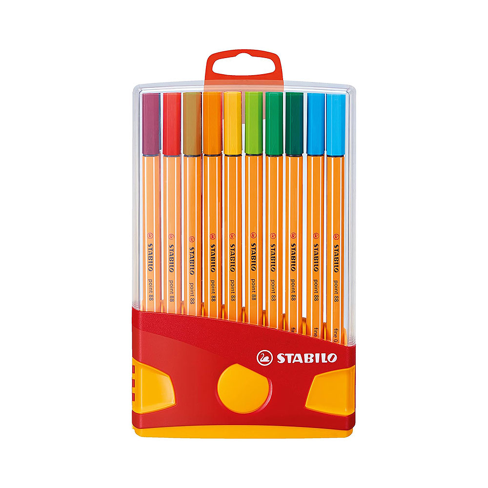 Caneta Marcadora Stabilo Fineliner Point 88 8820-031 0,4MM 20 Unidades