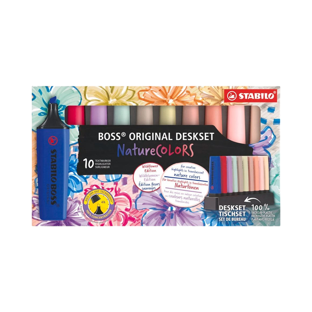 Marcador Stabilo Boss Original Naturecolors Wildflower Edition 7010-3-5 10 Unidades