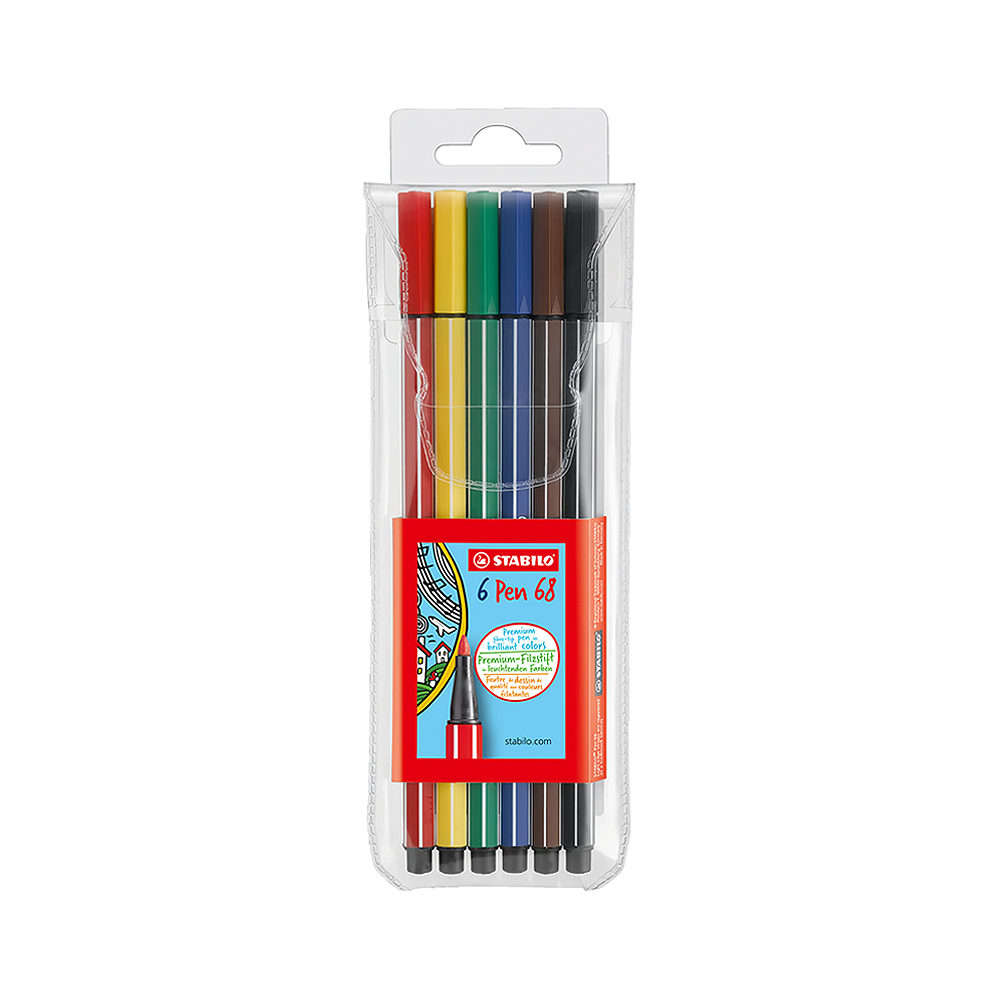 Marcador Caneta Stabilo Pen 68 6806/PL 6 Unidades