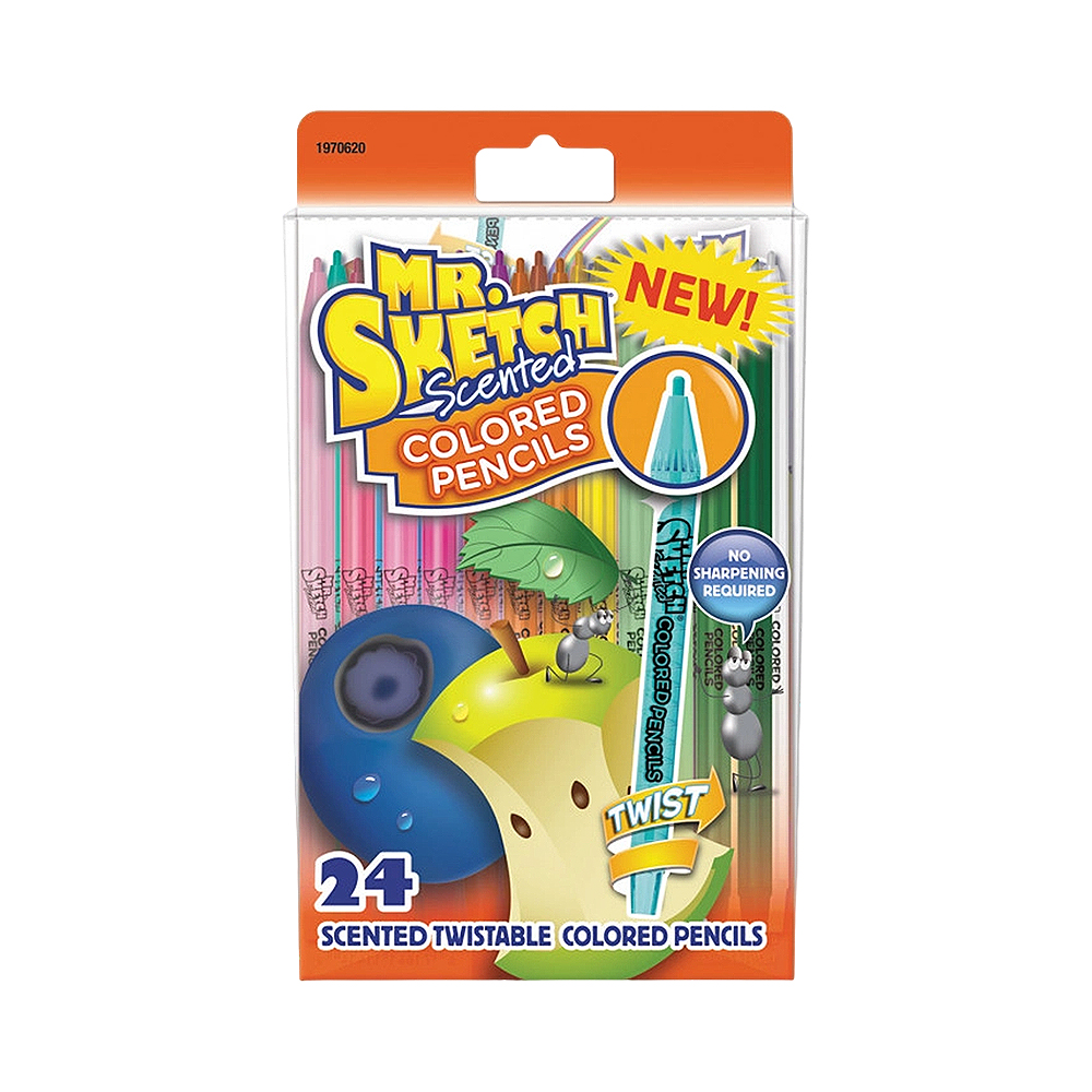 Lápis de Cor MR. Sketch Scented Twistable Colored Pencils 1970620 24 Unidades
