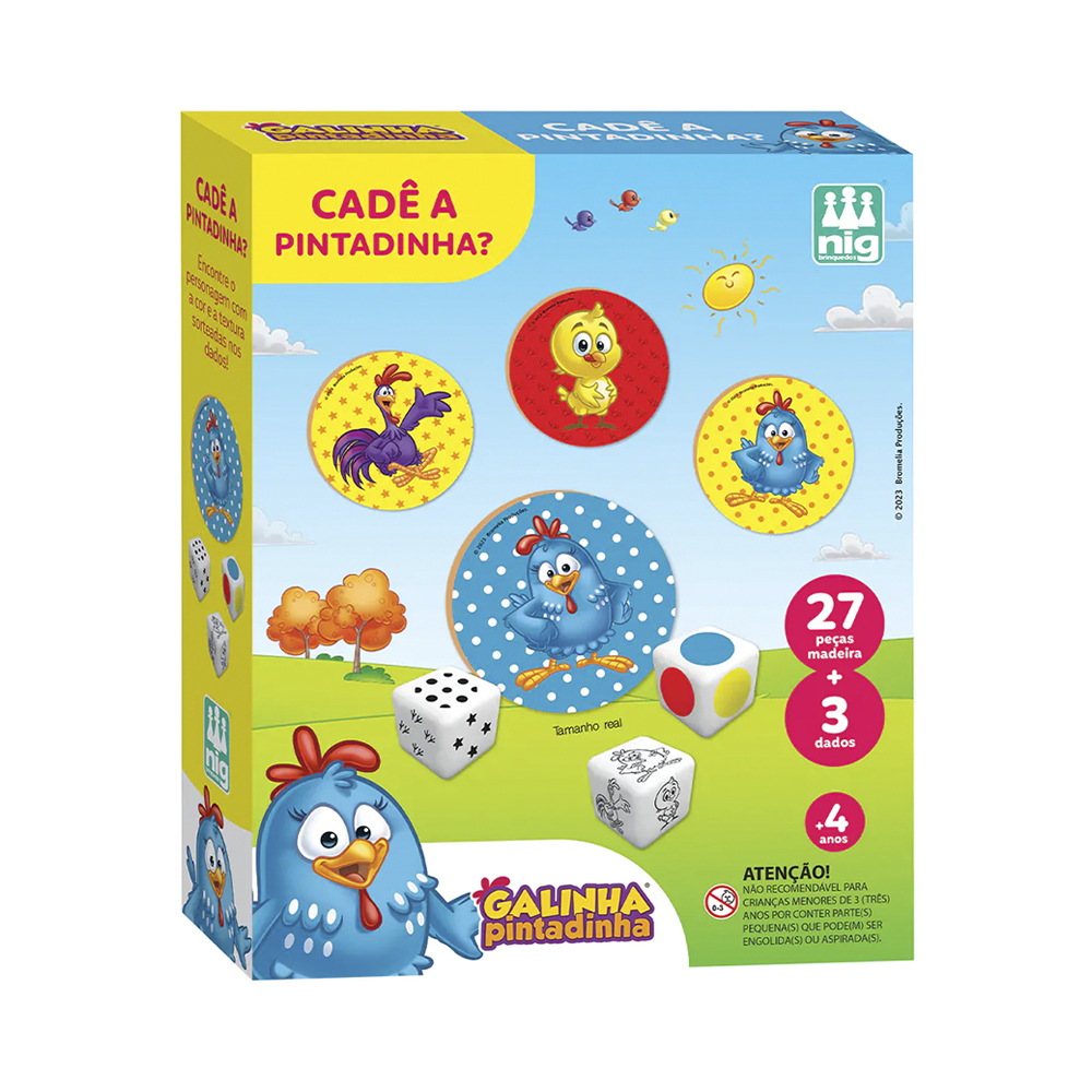 Jogo Educativo Nig Brinquedos Galinha Pintadinha 0736 30 Peças