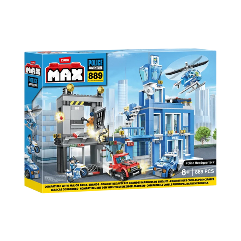 Brinquedo de Construção Zuru MAX Police Adventure 83162 889 Peças