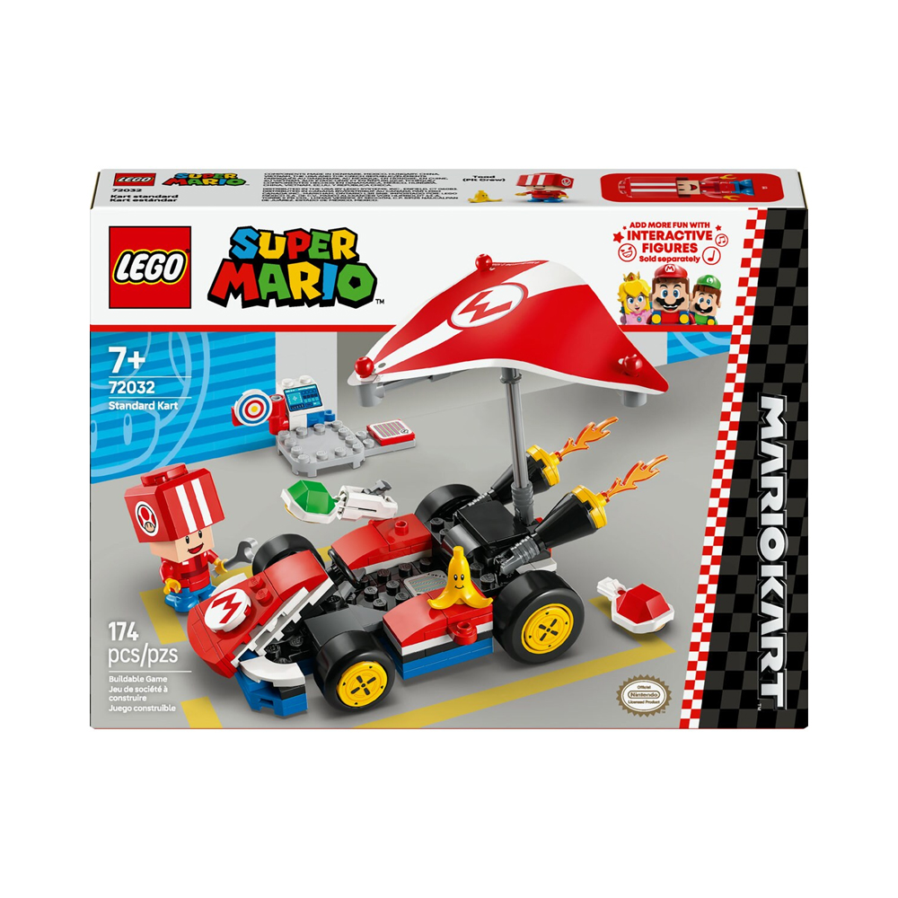Brinquedo de Construção Lego Super Mario Mario Kart Standard Kart 72032 174 Peças
