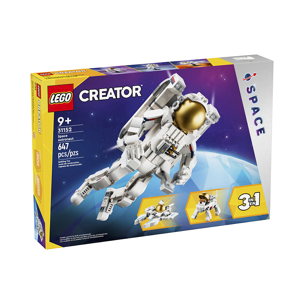 Brinquedo de Construção Lego Creator Space Astronaut 3 EN 1 31152 647 Peças