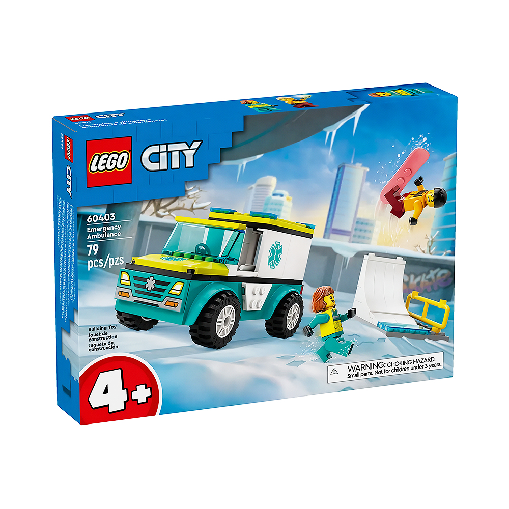 Brinquedo de Construção Lego City Emergency Ambulance 60403 79 Peças