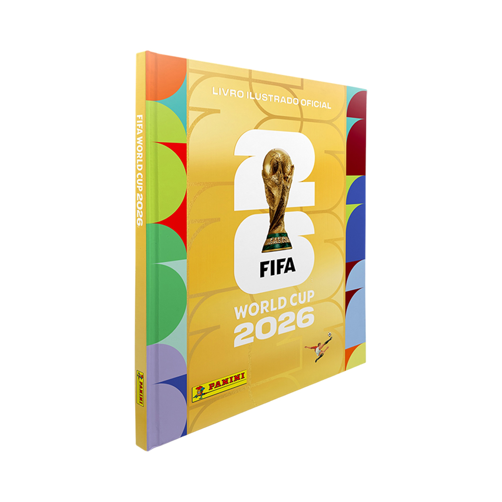 Álbum de Figurinhas Capa Dura Dourada Panini Fifa Copa do Mundo 2026 Versão Brasileira