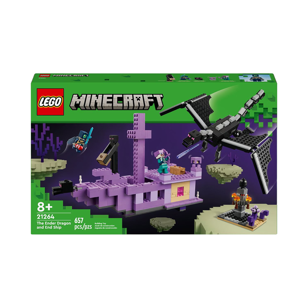 Brinquedo de Construção Lego Minecraft The Ender Dragon And End Ship 21264 657 Peças