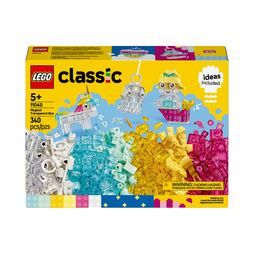 Brinquedo de Construção Lego Classic Magical Transparent Box 11040 340 Peças