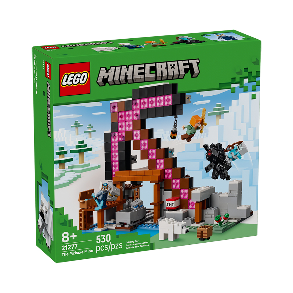 Brinquedo de Construção Lego Minecraft The Pickaxe Mine 21277 530 Peças