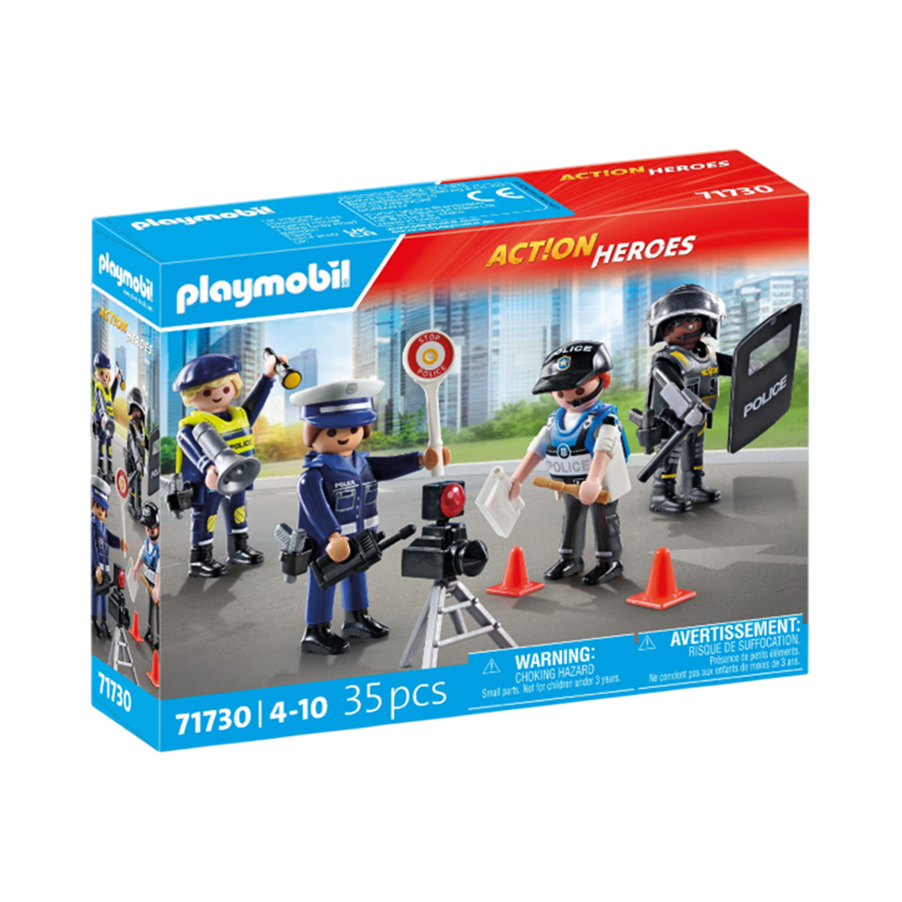 Brinquedo Playmobil Policía Action Heroes 71730 35 Peças
