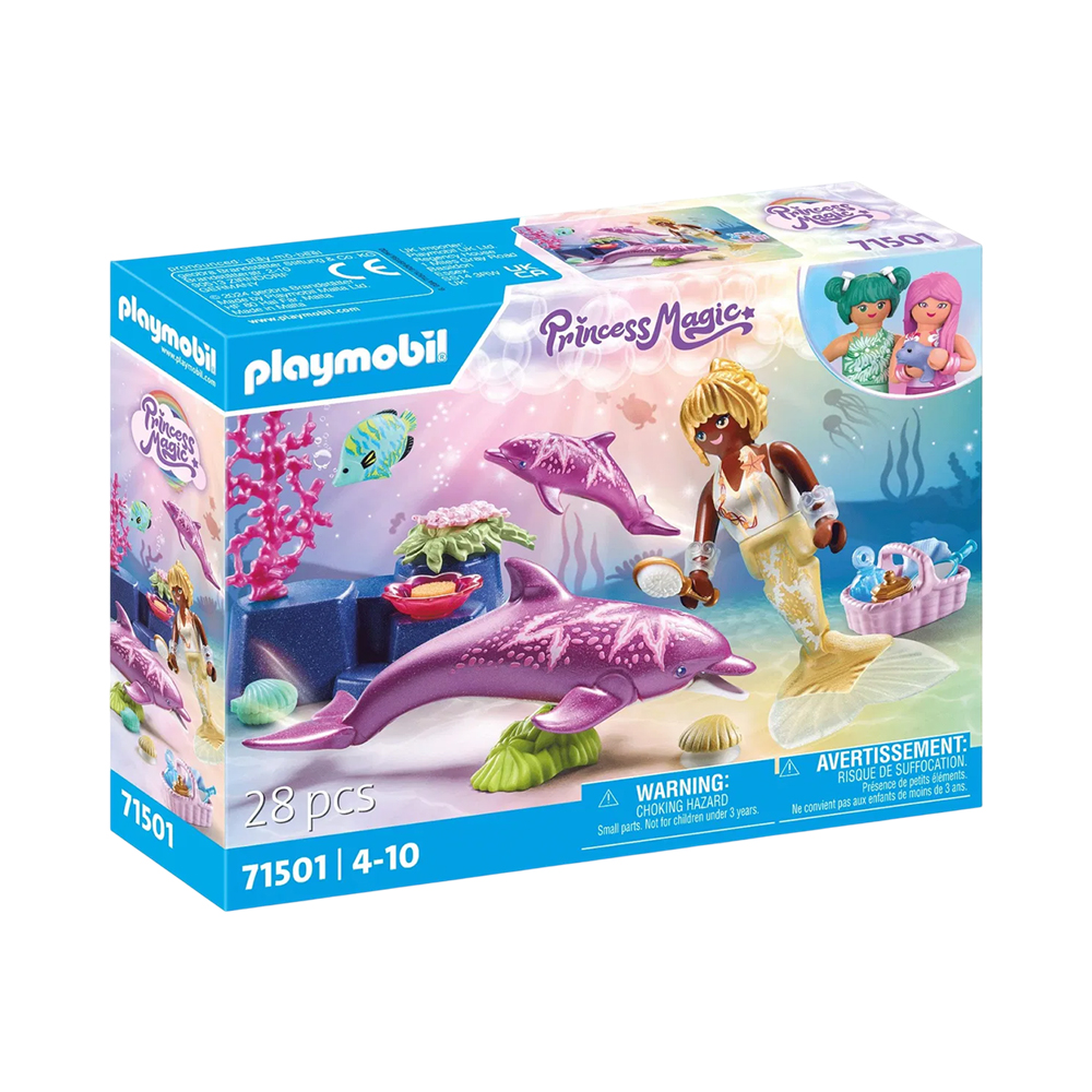 Brinquedo Playmobil Princess Magic Mermaid With Dolphins 71501