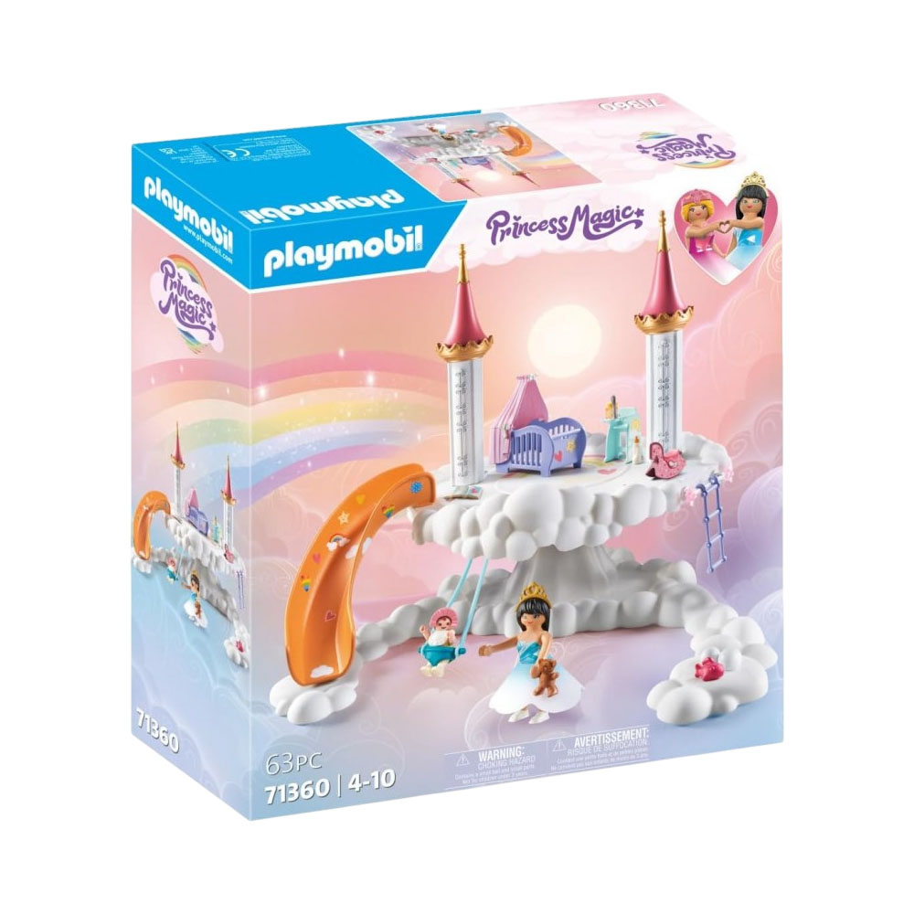 Brinquedo Playmobil Princess Magic 71360 Baby Room IN The Clouds 63 Peças
