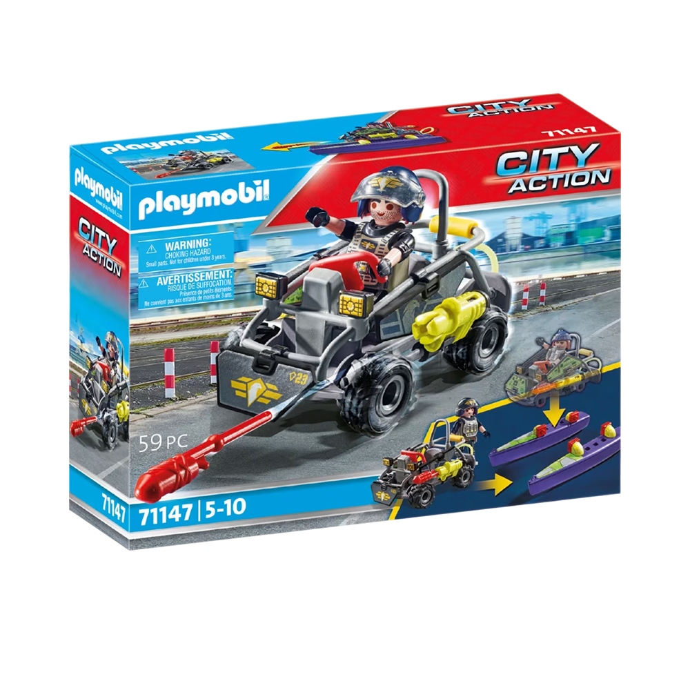 Brinquedo Playmobil City Action Multi Terrain Special Forces 71147