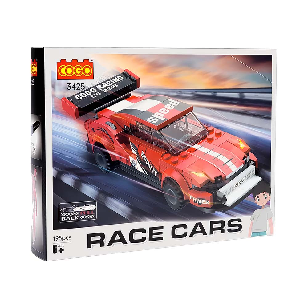 Brinquedo de Construção Cogo Race Cars CG 2515 3425 195 Peças
