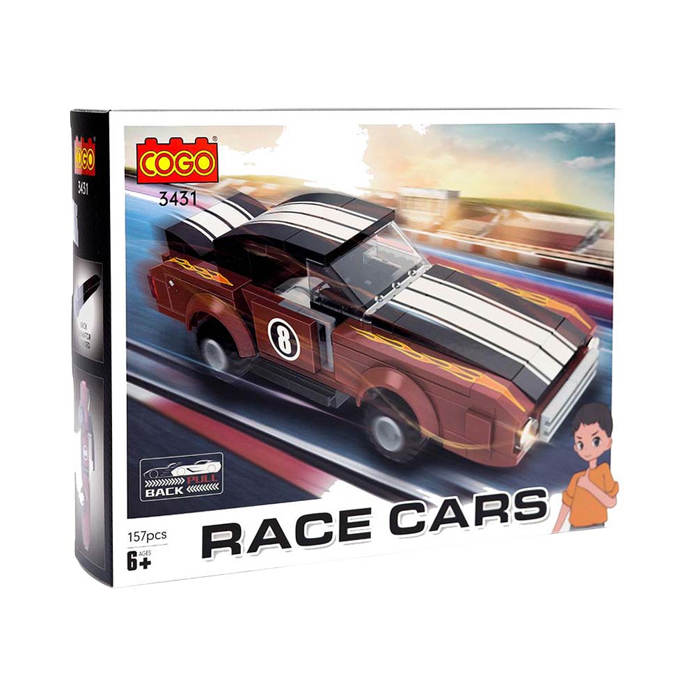 Brinquedo de Construção Cogo Race Cars 3431 157 Peças
