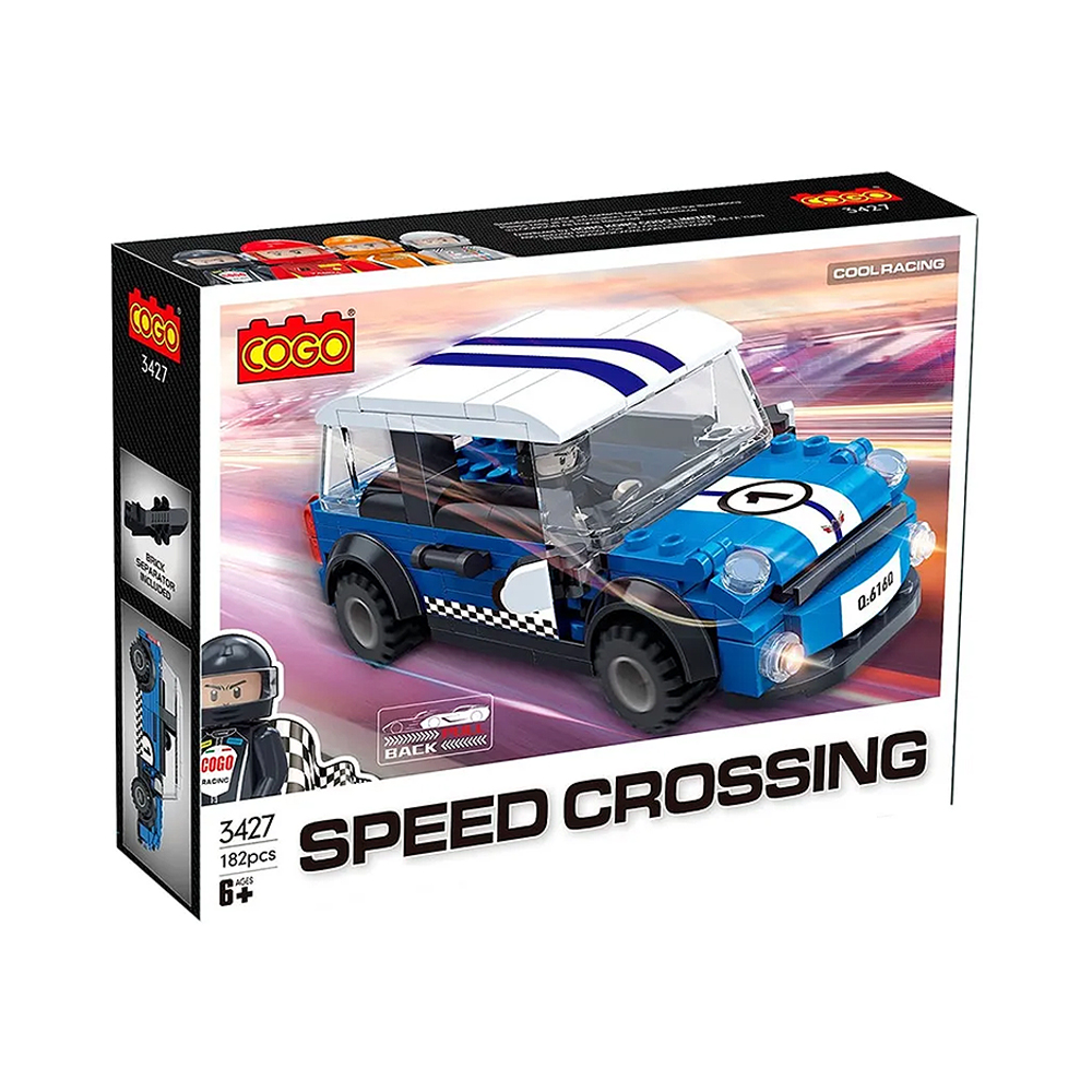 Brinquedo de Construção Cogo Speed Crossing Cool Racing 3427 182 Peças