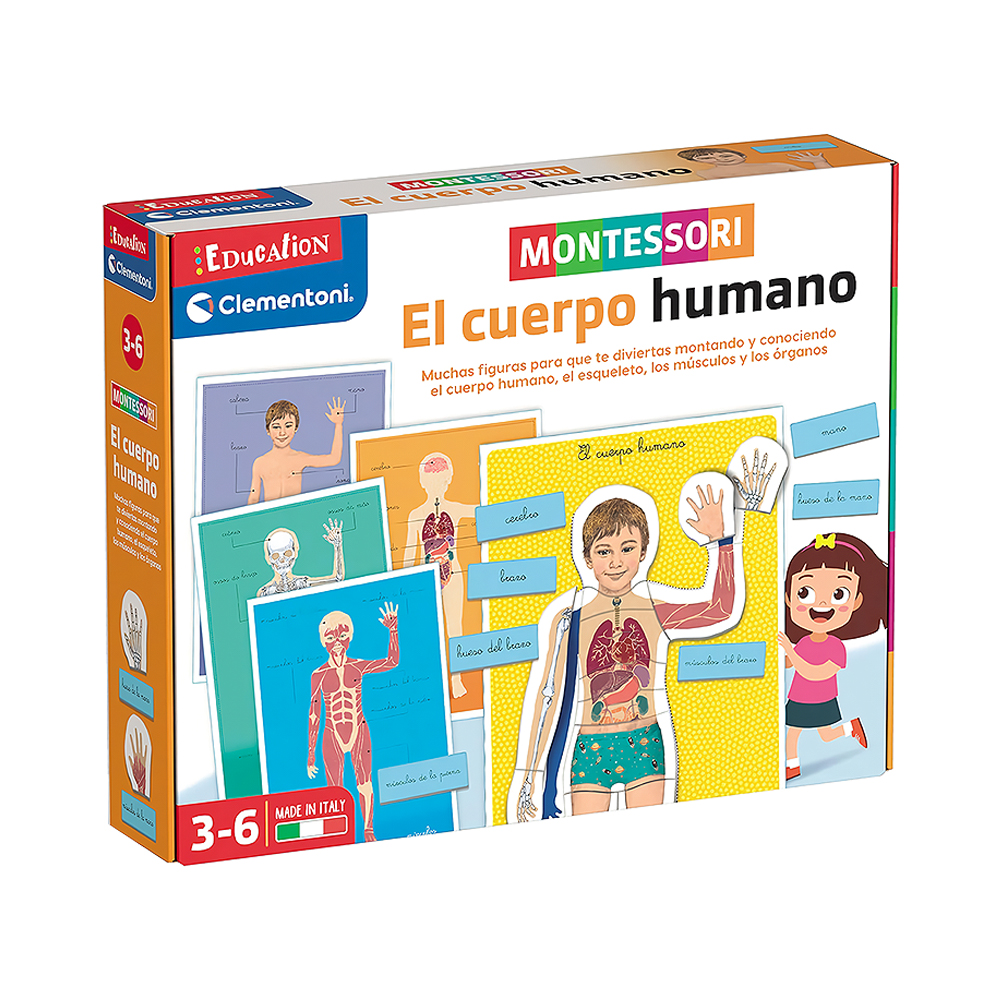Kit de Jogo Clementoni Education Montesorri 55476 o Corpo Humano