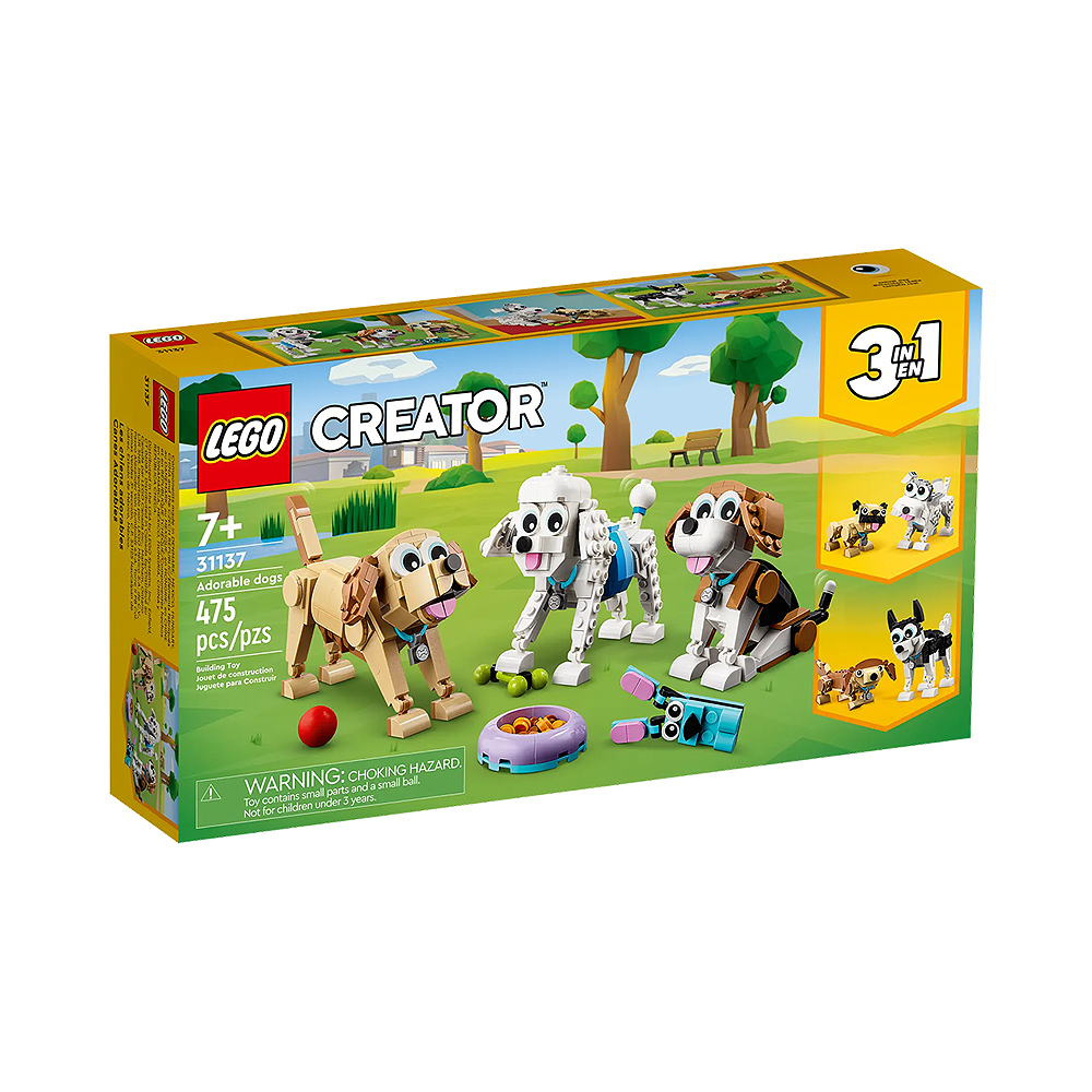 Brinquedo de Construção Lego Creator Adorable Dogs 3 EN 1 31137 475 Peças