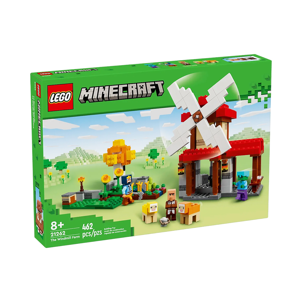 Brinquedo de Construção Lego Minecraft a Fazenda do Moinho de Vento 21262 462 Peças