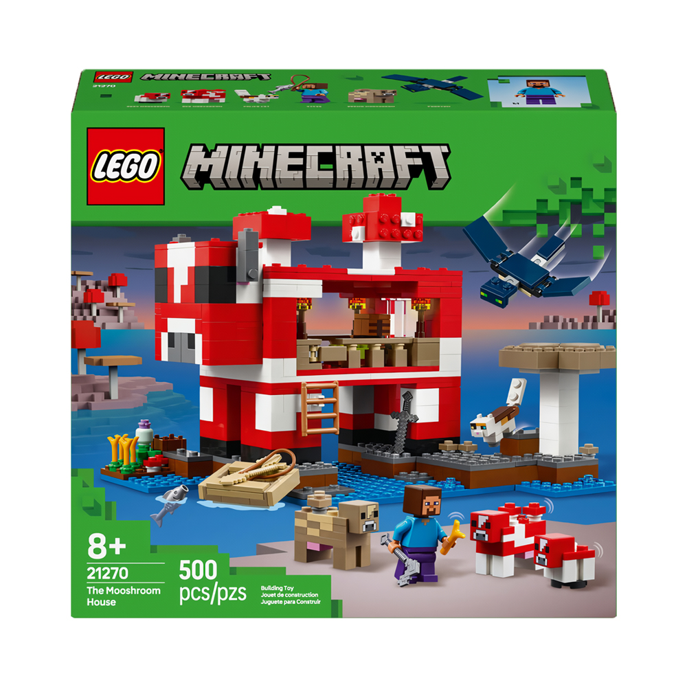 Brinquedo de Construção Lego Minecraft The Mooshroom House 21270 500 Peças