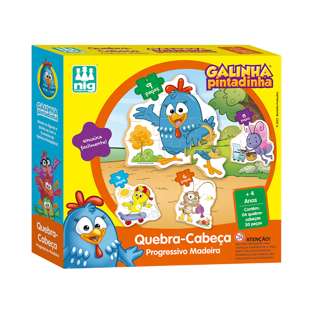Quebra-cabeça Nig Brinquedos Galinha Pintadinha 0713 30 Peças