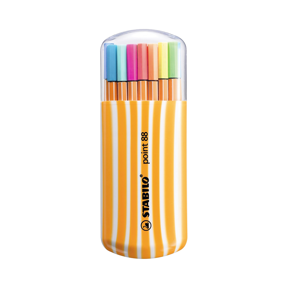 Caneta Marcadora Stabilo Fineliner Point 88 8820-0221 0,4MM 15 + 5 Unidades