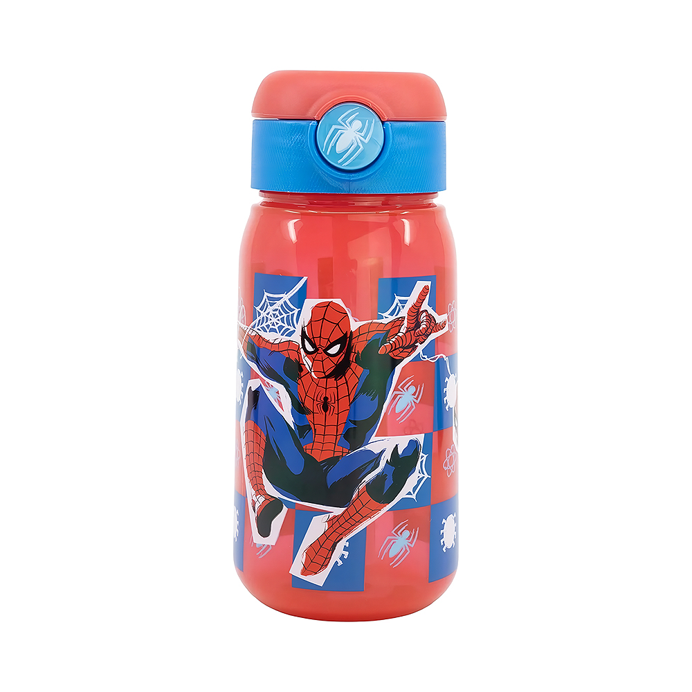 Garrafa com Canudo Stor 74742 Spider-man Vermelho 510ML