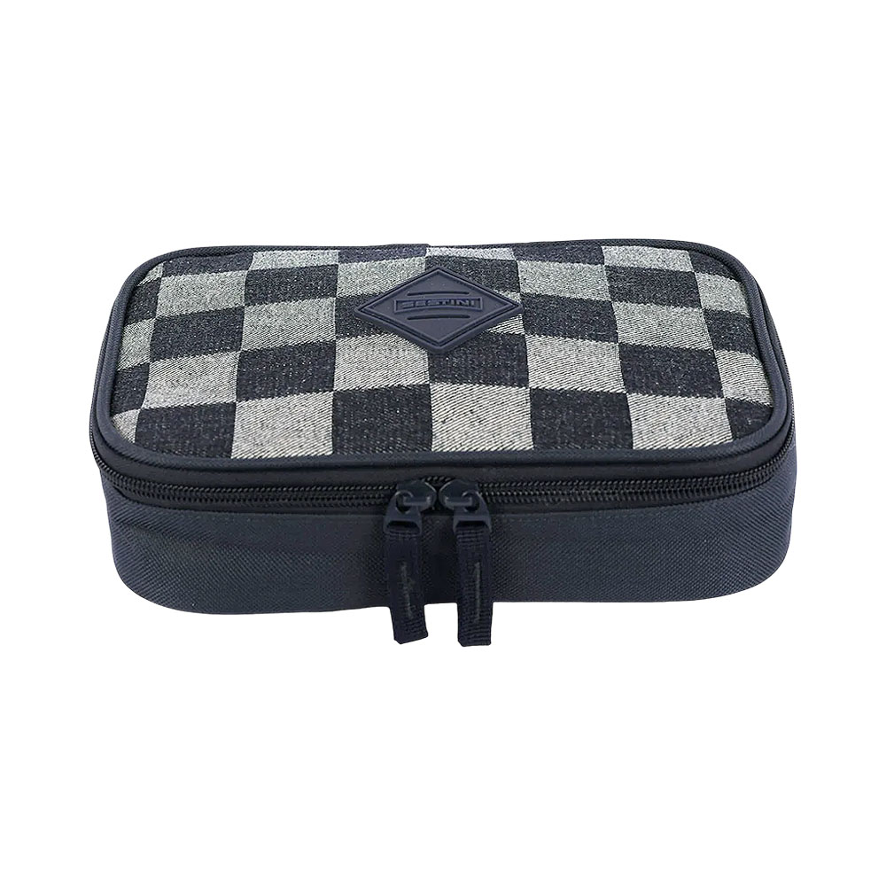 Estojo Sestini Jeans Xadrez 076064-67 Azul Marinho