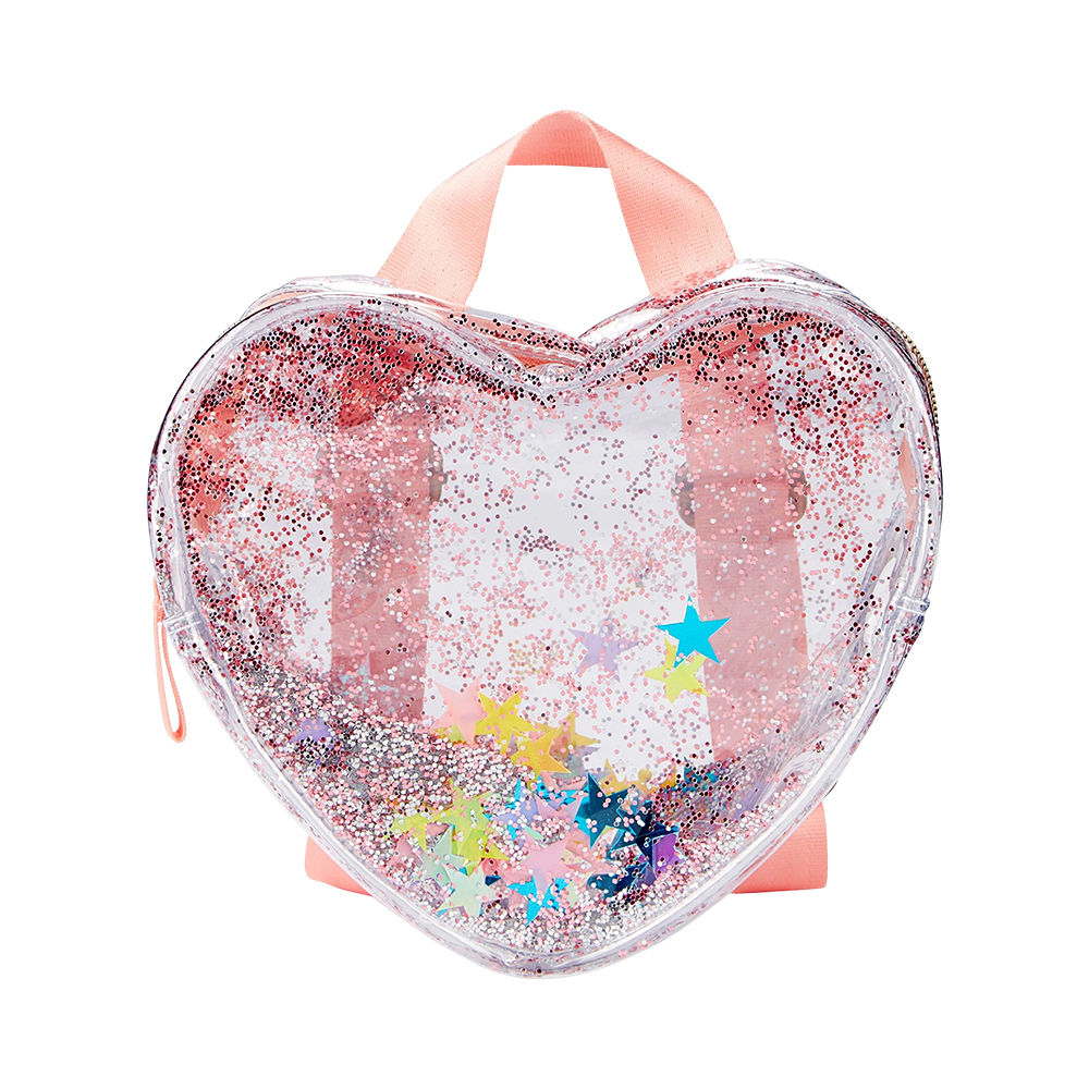 Mochila Skip Hop Clear Glitter Heart 9Q892810