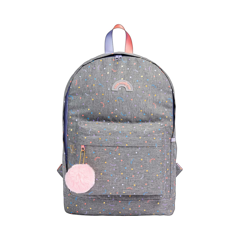 Mochila Tilibra Académie Dots Have More Fun 355333 Cinza