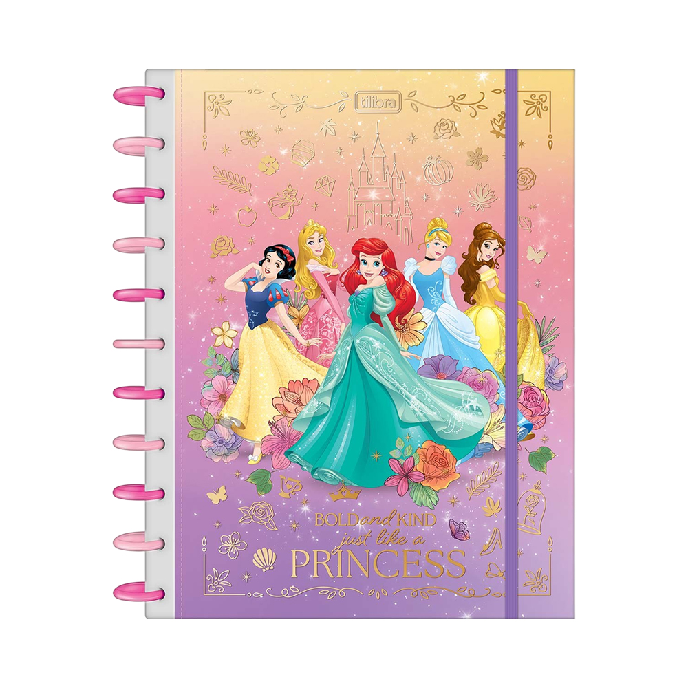 Caderno Tilidisco Universitario Tilibra Princesas 39767 160 Folhas
