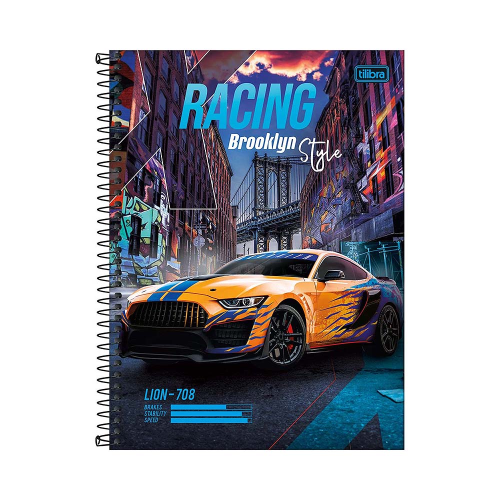 Caderno Universitário Tilibra X-racing 358594 320 Folhas Sortido 1 Peça