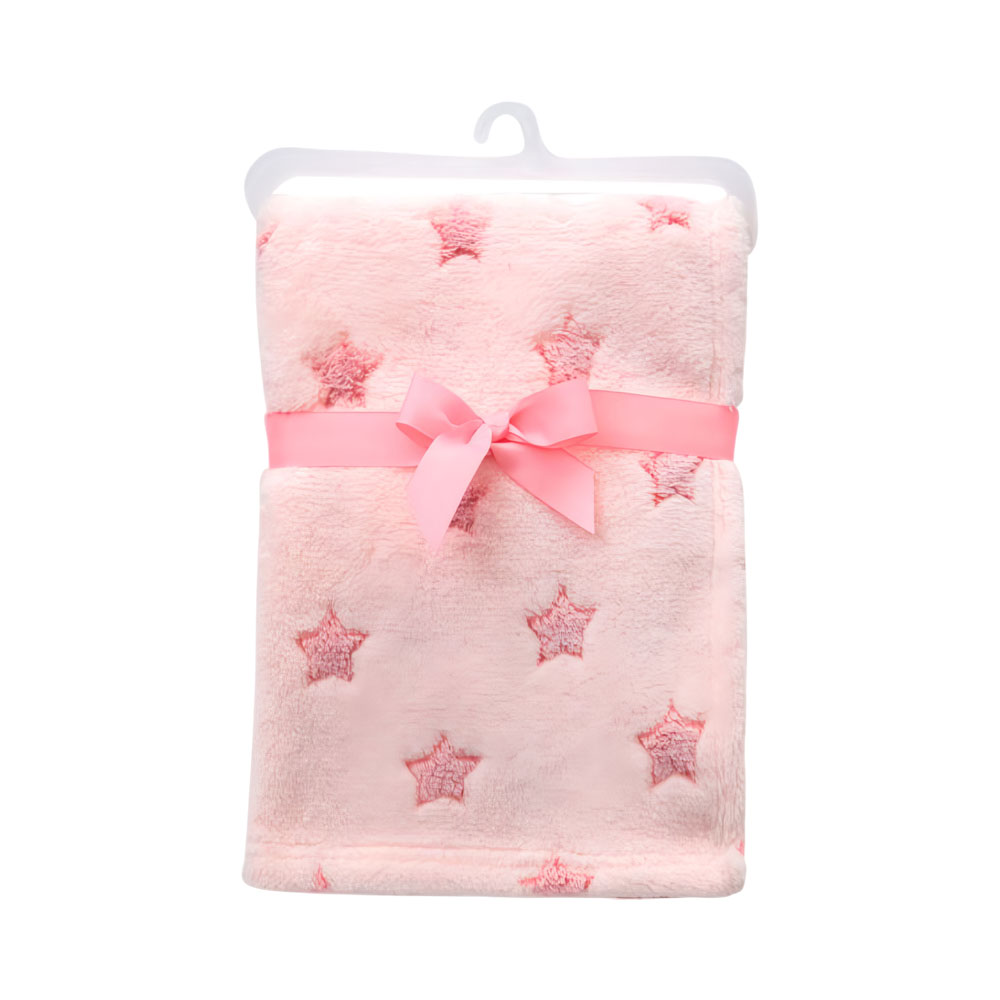Cobertor de Bebê Buba 11847 Estrelas Rosa