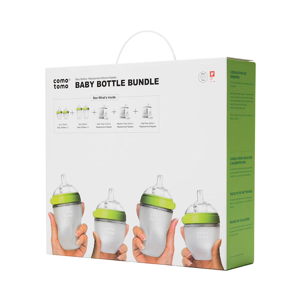 Kit de Mamadeira + Bico Comotomo 593 Green