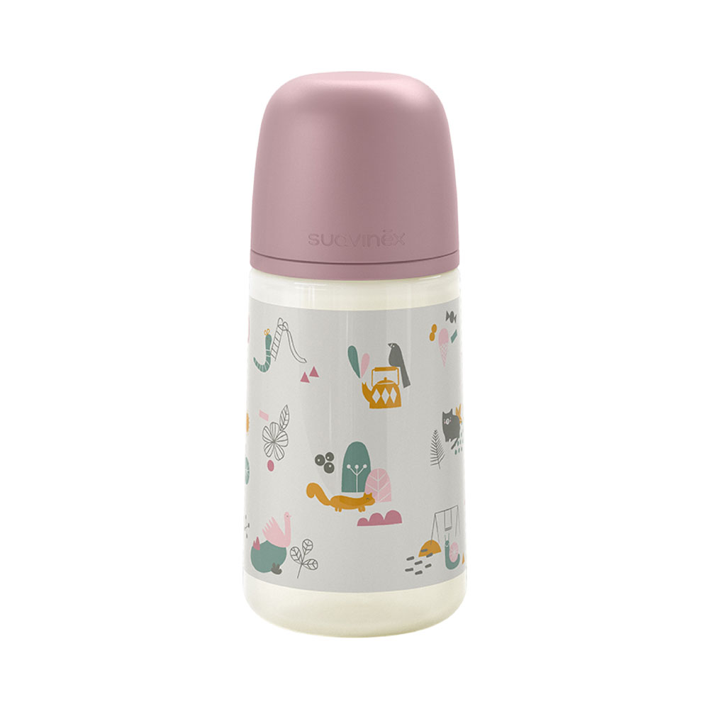 Biberón Rosa Anticólico +3M 270ML Suavinex 83751
