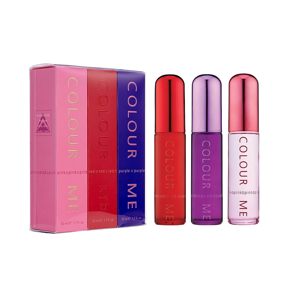 Kit Perfume Colour ME Red Purple Pink Edp 3x50ML