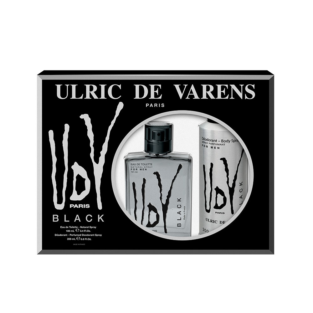 Kit Ulric de Varens Black Eau de Toilette 100ML + 200ML Deodorant