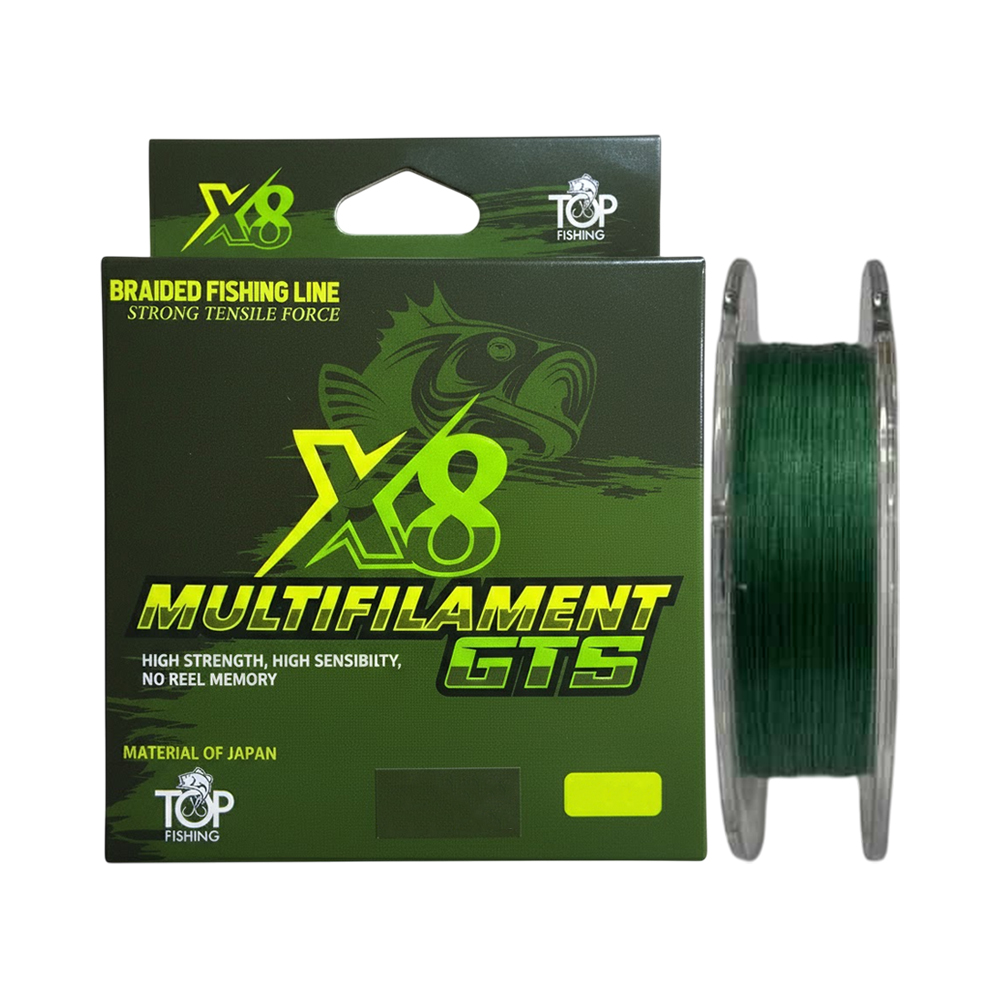 Linha de Pesca Top Fishing Gts 8X Multifilamento 56,8KG 0,55MM 300M Green