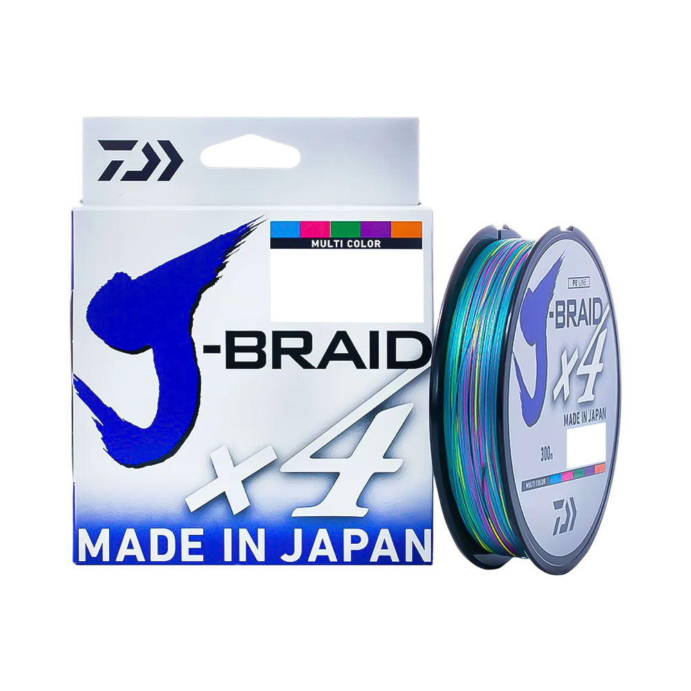 Linha de Pesca Daiwa J-braid 4X 22,67KG 0.33MM 300M Multicolor
