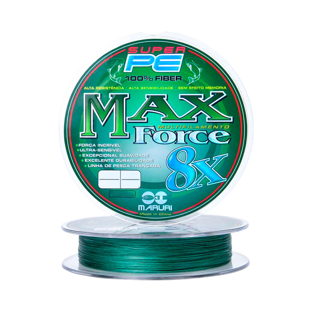 Linha de Pesca Maruri MAX Force 8X Multifilamento 17,7KG 0,30MM 300M Verde