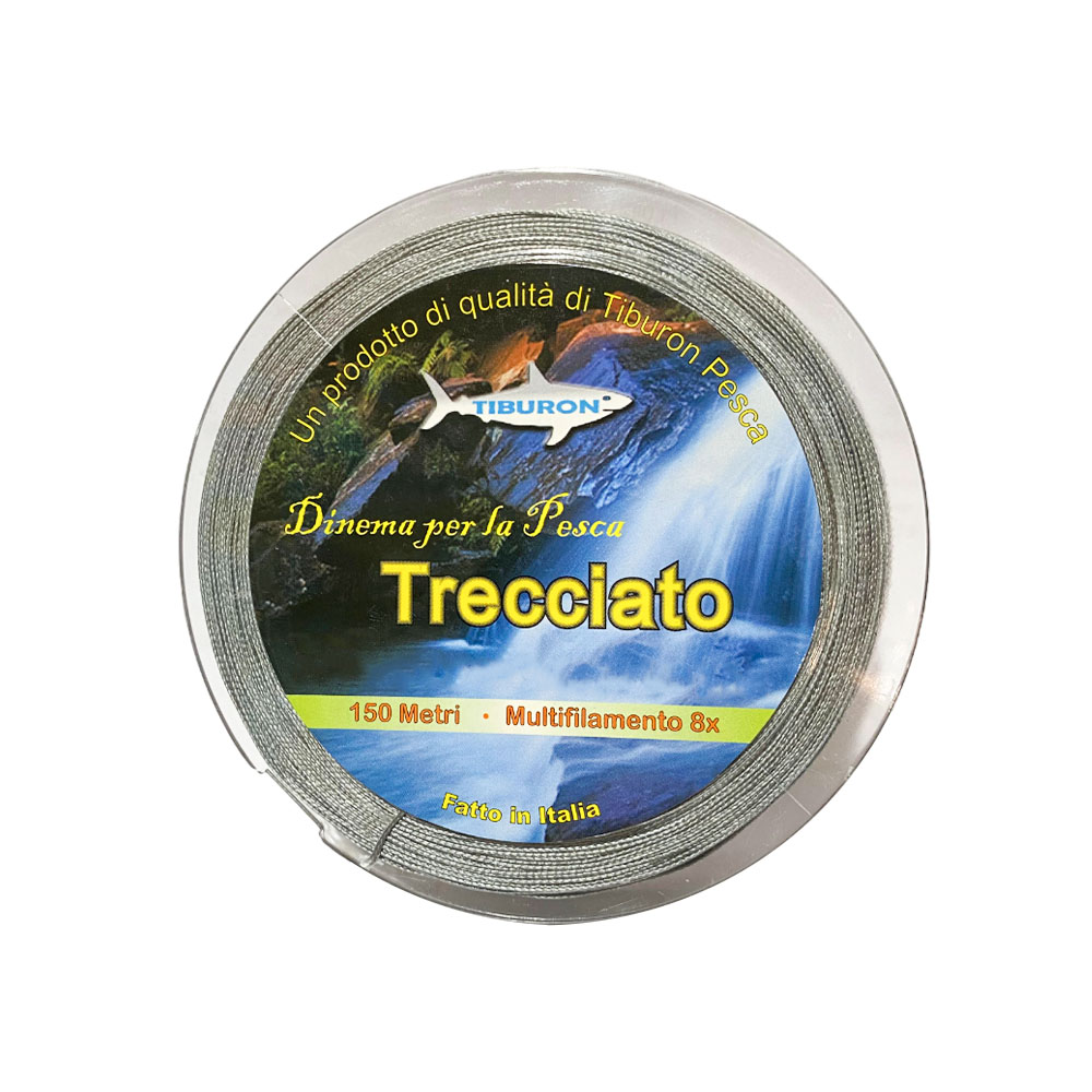 Hilo de Pesca Tiburon Trecciato 8X 9KG 0.10MM 150M Gray