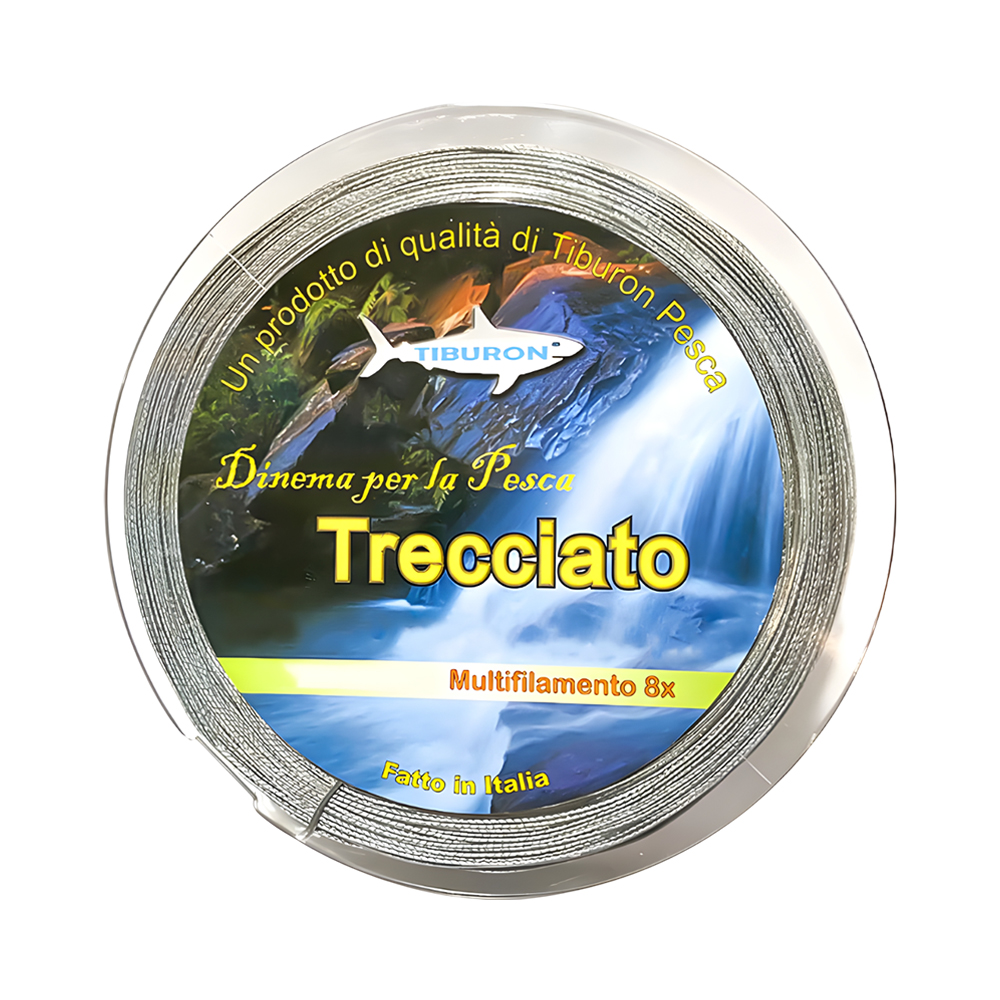 Linha de Pesca Tiburon Trecciato Multifilamento 8X 12KG 0,18MM 150M Gray