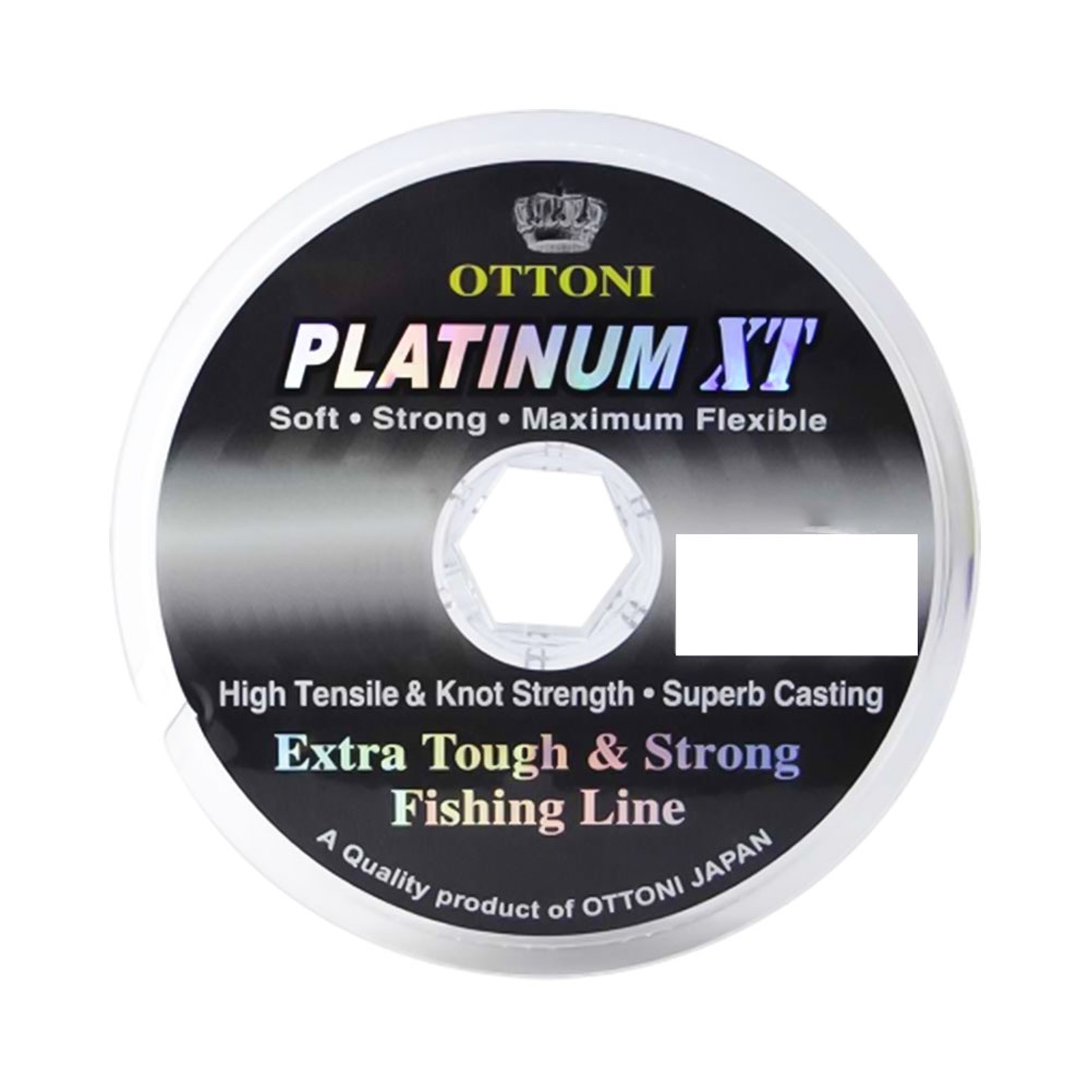 Linha de Pesca Ottoni Monofilamento Platinum XT 76,2KG 0,80MM 500M Cinza