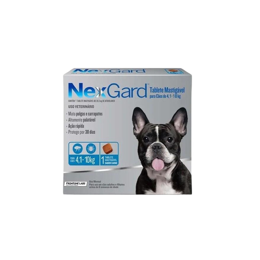 Antiparasitário Nexgard 4.1-10KG 1 Tablete