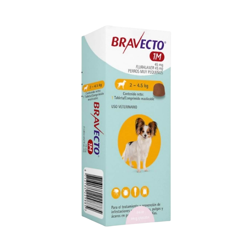 Antiparasitário Bravecto 1 Mes 2-4.5KG 1 Tableta