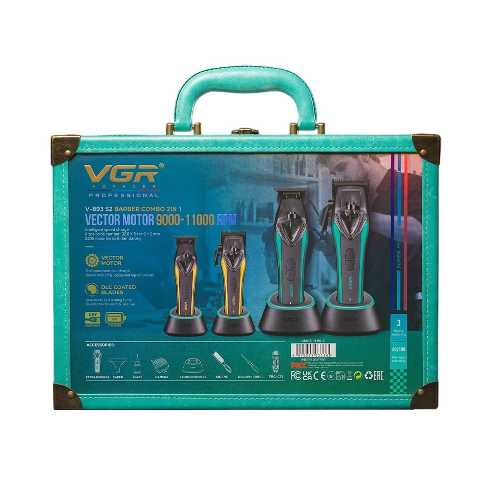 Set Vgr V-883 S2 Barber Combo 2-IN-1 Bivolt