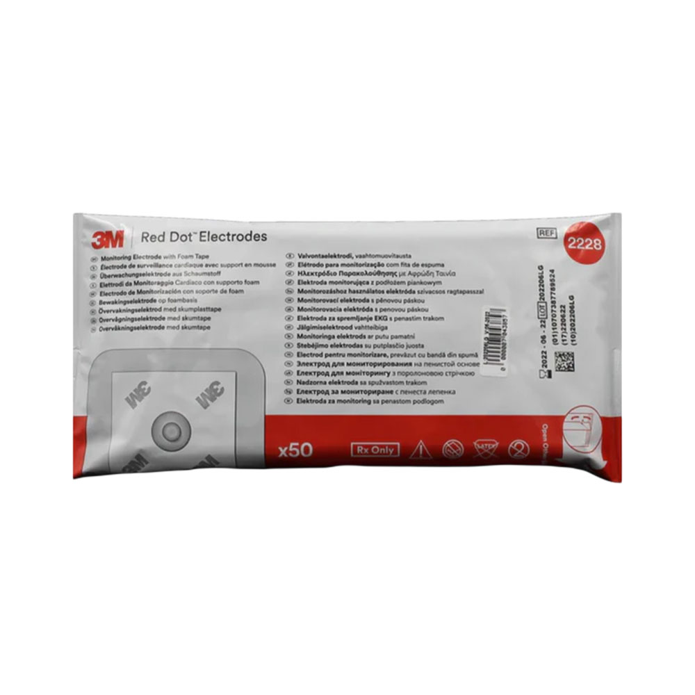 Eletrodo com Espuma 3M Red Dot 2228 50 Peças