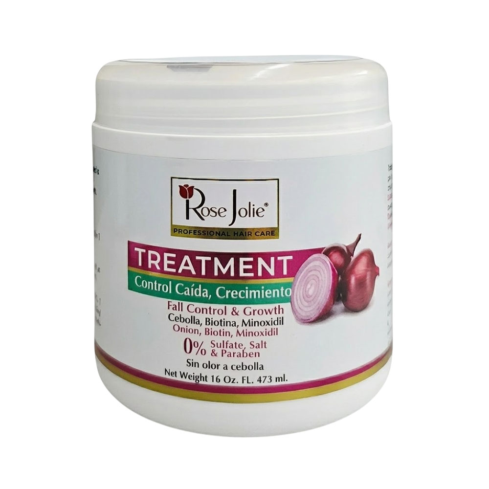 Máscara Capilar Lenier Rose Jolie Cebolla, Biotina &amp; Minoxidil 473ML