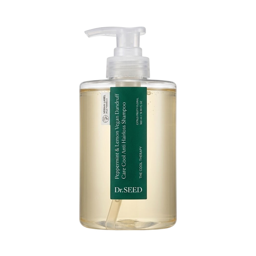 Shampoo Dr.seed Peppermint Lemon Vengan Dandruff Care Cool Anti-hairloss 480ML
